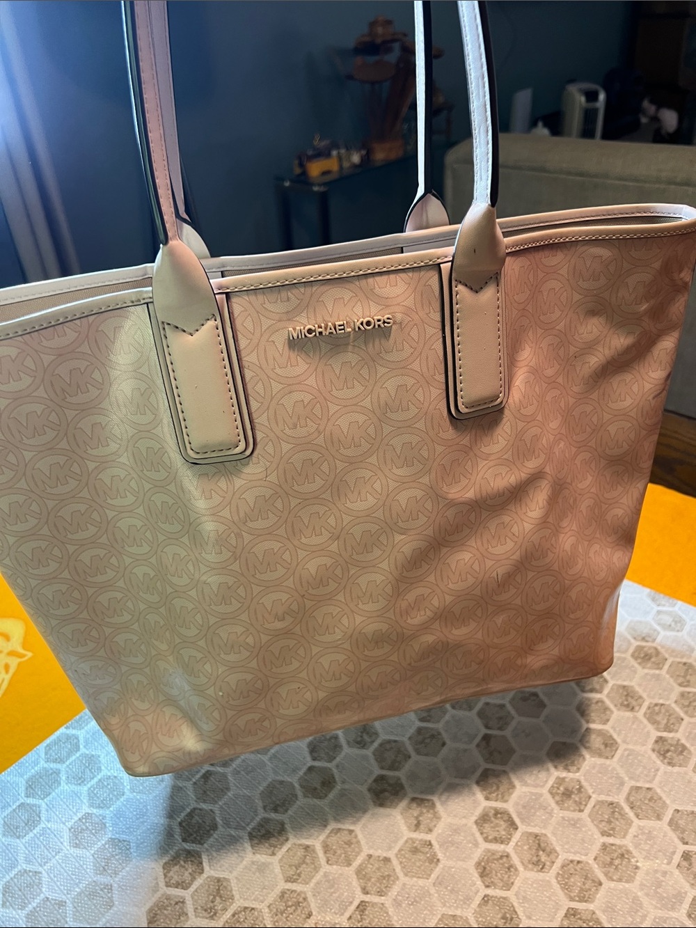 Michael Kors Pale Pink Signature MK Tote